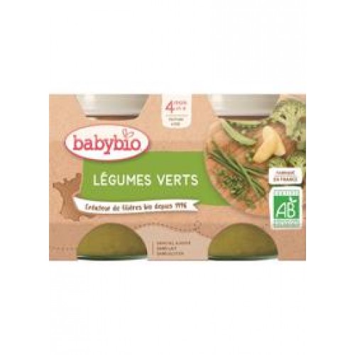 BABYBIO Príkrm zelená zelenina (2x 130 g)