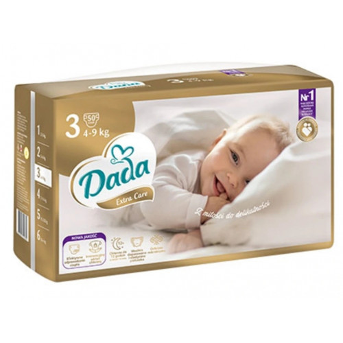 DADA Plienky jednorazové Extra Care 3 (4-9 kg) 50 ks
