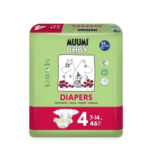 Plienky jednorázové 4 Maxi 7-14kg 46ks Baby Muumi