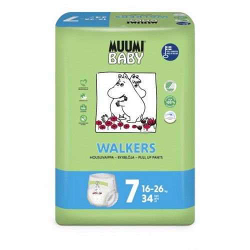 Nohavičky plienkové jednorázové 7 Extra Large 16-26kg 34ks Baby Muumi