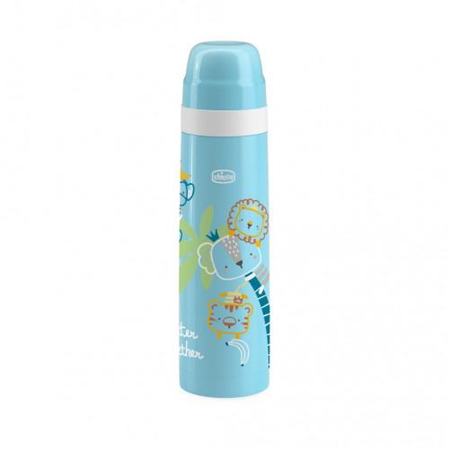CHICCO Termoska modrá s obrázkami 500 ml CHICCO Termoska modrá s obrázkami 500 ml