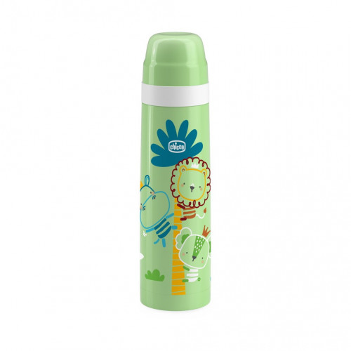 CHICCO Termoska zelená s obrázkami 500 ml CHICCO Termoska zelená s obrázkami 500 ml