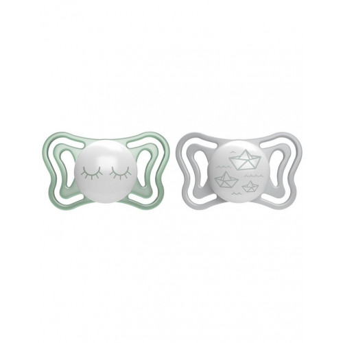 CHICCO Cumlík Physio Light silikónový nočný 16-36m, 2ks CHICCO Cumlík Physio Light silikónový nočný 16-36m, 2ks
