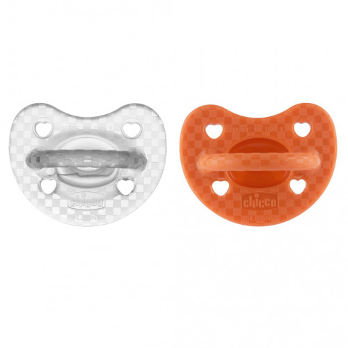 CHICCO Cumlík Physio Luxe orange/gray 16-36m, 2ks CHICCO Cumlík Physio Luxe orange/gray 16-36m, 2ks