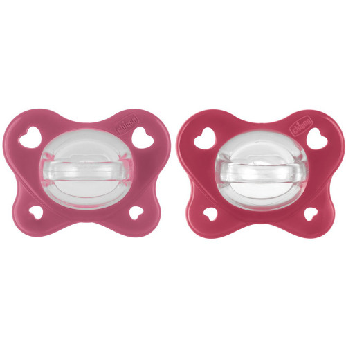 CHICCO Cumlík Physio Dual Soft silikónový dievča 16-36m, 2 ks CHICCO Cumlík Physio Dual Soft silikónový dievča 16-36m, 2 ks
