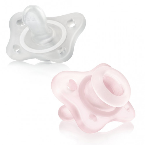 CHICCO Cumlík Physio Mini Soft celosilikónový 0-2m dievča 2 ks CHICCO Cumlík Physio Mini Soft celosilikónový 0-2m dievča 2 ks