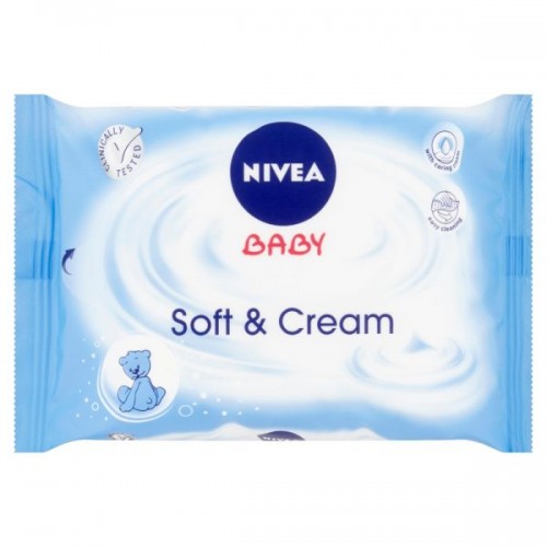 Obrúsky vlhčené Soft&Cream 20ks Nivea Baby