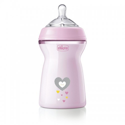 CHICCO Fľaša dojčenská Natural Feeling 330 ml dievča 6m+