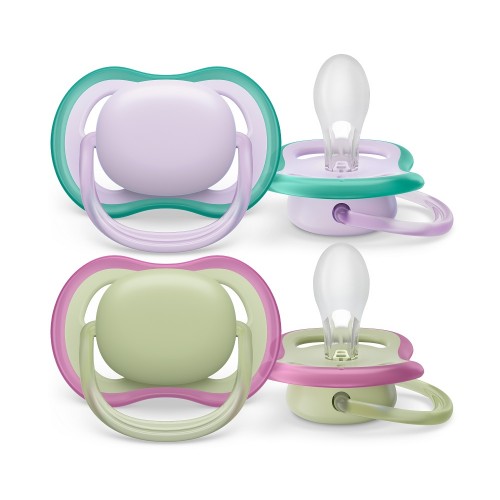 Philips AVENT Cumlík Ultra air neutral 0-6m dievča fialová 2ks Philips AVENT Cumlík Ultra air neutral 0-6m dievča fialová 2ks