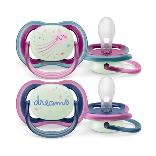 Philips AVENT Cumlík Ultra air nočný 6-18m dievča 2ks Philips AVENT Cumlík Ultra air nočný 6-18m dievča 2ks