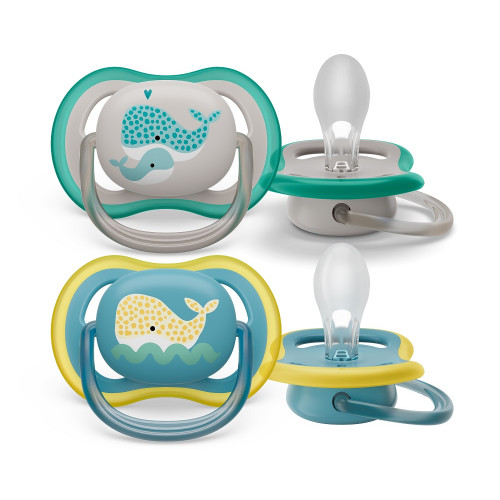 Philips AVENT Cumlík Ultra air obrázok 18m+ (veľryba) 2ks Philips AVENT Cumlík Ultra air obrázok 18m+ (veľryba) 2ks