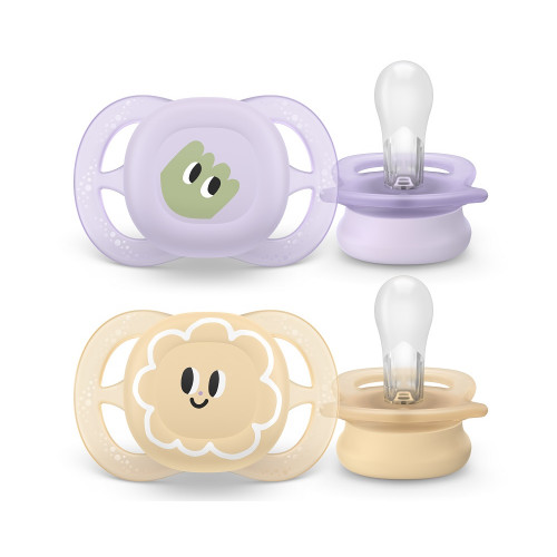 Philips AVENT Cumlík Ultrastart obrázok 0-2m dievča 2 ks Philips AVENT Cumlík Ultrastart obrázok 0-2m dievča 2 ks