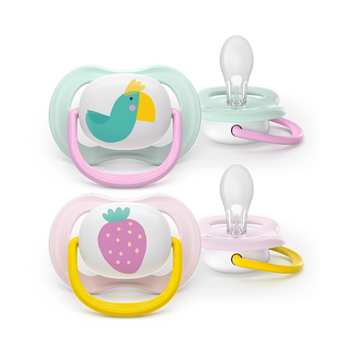 Philips AVENT Cumlík Ultra air obrázok 0-6m dievča 2ks Philips AVENT Cumlík Ultra air obrázok 0-6m dievča 2ks