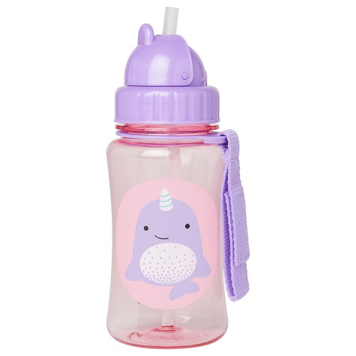 Zoo hrnček so slamkou bez PVC a BPA Narval 12m+