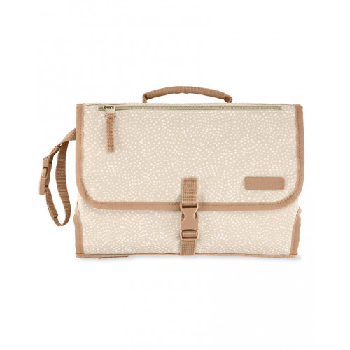 SKIP HOP Podložka prebaľovacia cestovná 2v1 Pronto Beige swirl dot