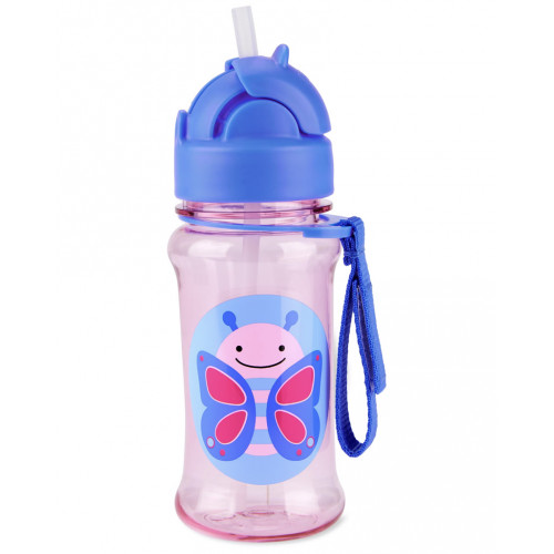 SKIP HOP Zoo tritan Fľaša so slamkou 355ml Motýlik 12m+ SKIP HOP Zoo tritan Fľaša so slamkou 355ml Motýlik 12m+