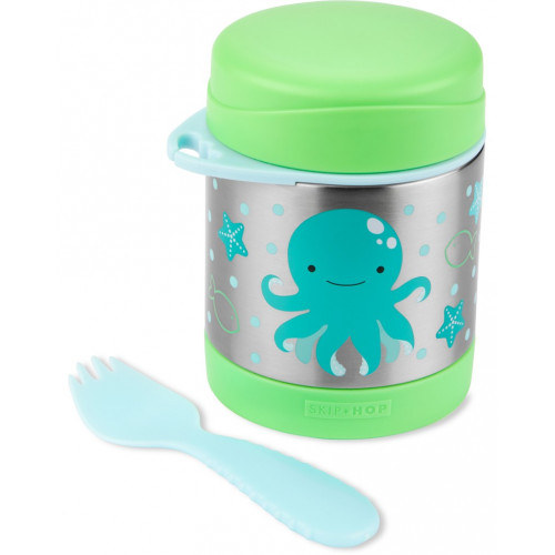 SKIP HOP Zoo Termoska na jedlo s lyžičko/vidličkou Chobotnica 325 ml, 3+ SKIP HOP Zoo Termoska na jedlo s lyžičko/vidličkou Chobotnica 325 ml, 3+