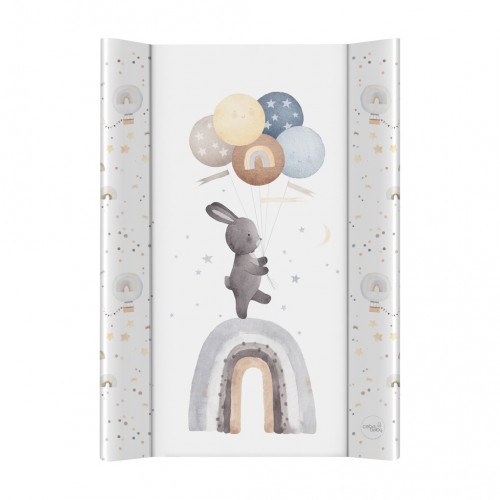 CEBA BABY Podložka prebaľovacia 2-hranná s pevnou doskou (50x70) Basic Rainbow Walk