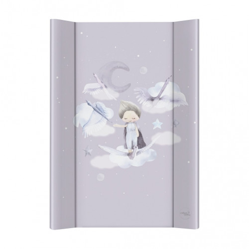 CEBA BABY Podložka prebaľovacia 2-hranná s pevnou doskou (50x70) Basic Wild Swans