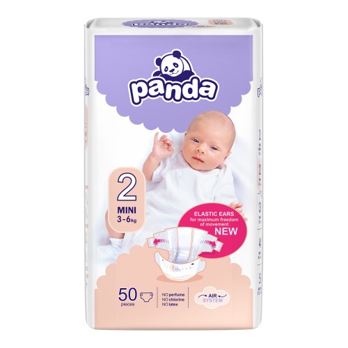 BELLA PANDA Mini 50 ks (3-6 kg) - jednorazové plienky