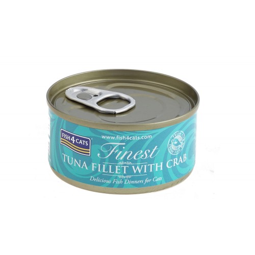 FISH4CATS Konzerva pre mačky Finest tuniak s krabom 70g