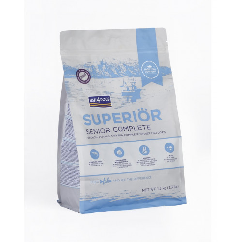 FISH4DOGS Granule veľké pre starších psov Superior losos so zemiakmi 1,5 kg