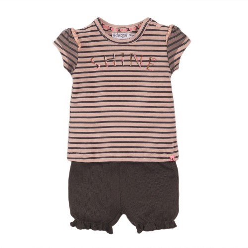DIRKJE Set 2dielny kr. nohavice 80 Smokey Pink+Stripe+Smokey Grey DIRKJE Set 2dielny kr. nohavice 80 Smokey Pink+Stripe+Smokey Grey
