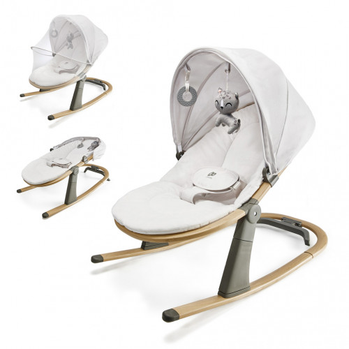 KINDERKRAFT Lehátko Elsu Grey, do 9kg KINDERKRAFT Lehátko Elsu Grey, do 9kg