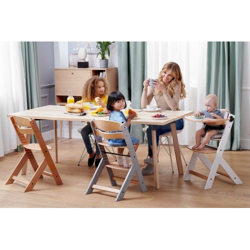 KINDERKRAFT Stolička jedálenská Enock Grey wooden KINDERKRAFT Stolička jedálenská Enock Grey wooden
