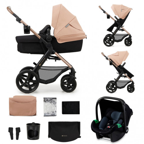 KINDERKRAFT Kočík kombinovaný Moov 2 3v1 Sand Beige - penové kolesá KINDERKRAFT Kočík kombinovaný Moov 2 3v1 Sand Beige - penové kolesá