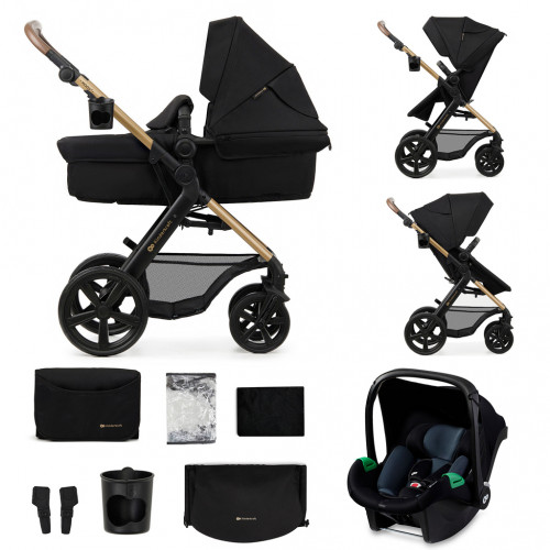 KINDERKRAFT Kočík kombinovaný Moov 2 3v1 Pure Black - penové kolesá KINDERKRAFT Kočík kombinovaný Moov 2 3v1 Pure Black - penové kolesá