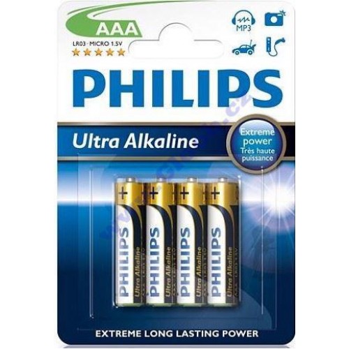 Baterky Ultra Alkaline AAA - 4ks