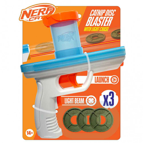 NERF CAT Hračka pre mačky Catnip blaster s 3 ks catnip diskov 20 cm