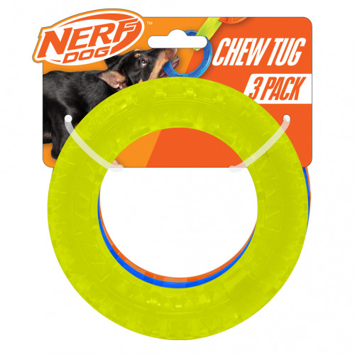 NERF DOG Hračka pre psov 3 ks priehľadných kruhov so spikami EXO 12,5 cm
