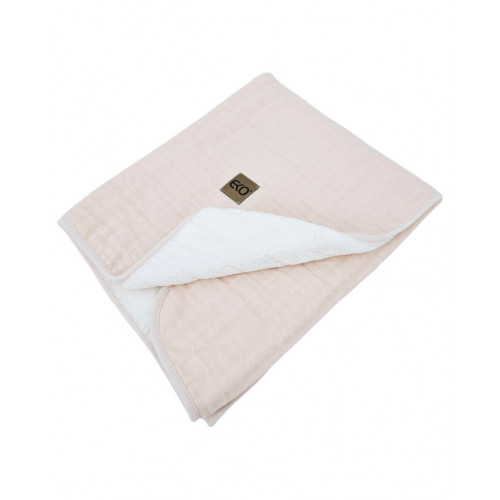 EKO Deka mušelínová s kožušinou Rose pink 75x90 cm
