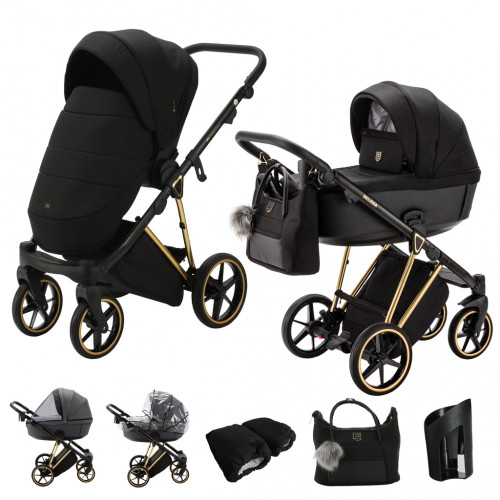 ADAMEX Kočík kombinovaný Belissa Special Edition Black/Gold ADAMEX Kočík kombinovaný Belissa Special Edition Black/Gold