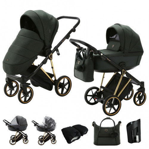 ADAMEX Kočík kombinovaný Belissa Special Edition Dark Green/Gold ADAMEX Kočík kombinovaný Belissa Special Edition Dark Green/Gold