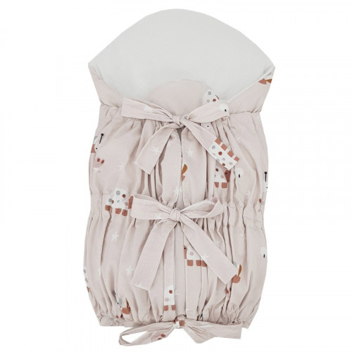 EKO Zavinovačka šnurovacia s kokosovou vyberateľnou vložkou Bees Beige 75x75 cm