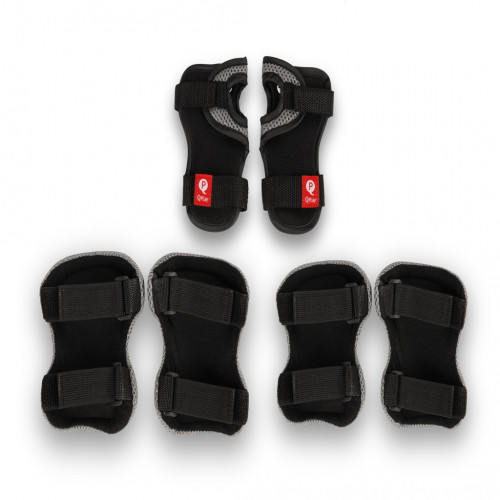 QPLAY Chrániče detské Black, vel. S, vek 3-5 rokov