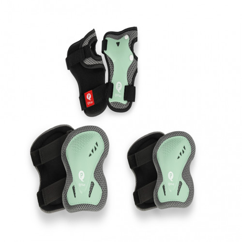 QPLAY Chrániče detské Jade Green, vel. S, vek 3-5 rokov