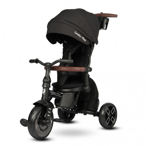 QPLAY Trojkolka Comfo Max Black, 8 v 1, vek 10-72 mesiacov QPLAY Trojkolka Comfo Max Black, 8 v 1, vek 10-72 mesiacov
