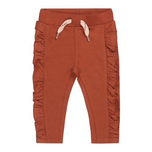 DIRKJE Tepláky s volánikom medená dievča veľ.74