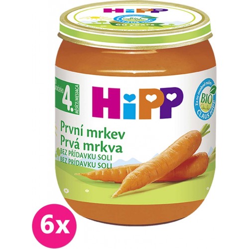 6x HiPP BIO První mrkev (125 g) - zeleninový příkrm