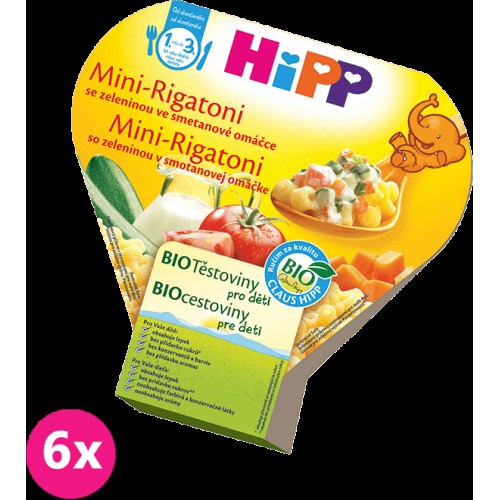 6x HiPP BIO Mini Rigatoni se zeleninou ve smetanové omáčce (250 g)