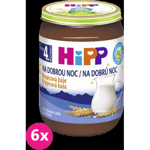 6x HiPP BIO Kaše na dobrou noc s keksy a jablky (190g)