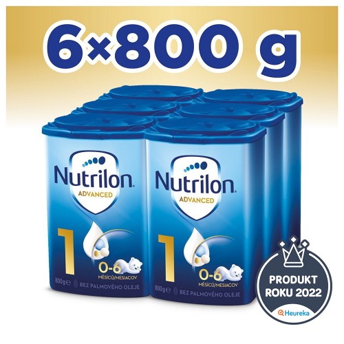 6x NUTRILON 1 Počáteční kojenecké mléko 800 g, 0+