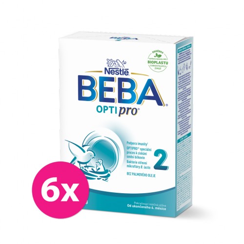 6x BEBA OPTIPRO® 2 Mlieko následné dojčenské, 500 g​