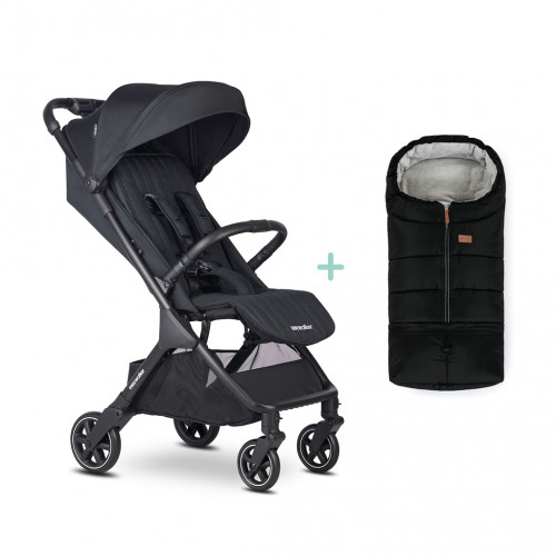 EASYWALKER Kočík športový Jackey2 Midnight Black + PETITE&MARS fusak Jibot ZADARMO EASYWALKER Kočík športový Jackey2 Midnight Black + PETITE&MARS fusak Jibot ZADARMO
