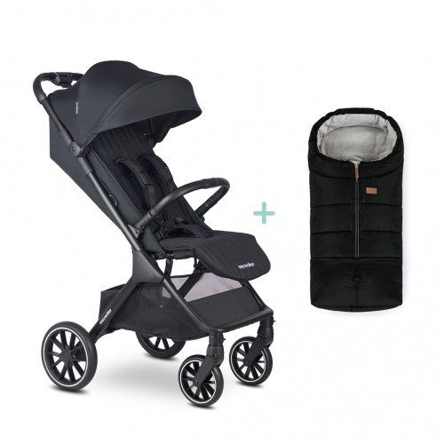 EASYWALKER Kočík športový Jackey2 XL Midnight Black + PETITE&MARS fusak Jibot ZADARMO EASYWALKER Kočík športový Jackey2 XL Midnight Black + PETITE&MARS fusak Jibot ZADARMO