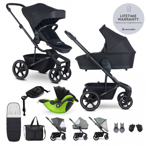 EASYWALKER Kočík kombinovaný Harvey⁵ Midnight Black XXL RWS + KIDDY Evoluna i-size 2 + základňa EASYWALKER Kočík kombinovaný Harvey⁵ Midnight Black XXL RWS + KIDDY Evoluna i-size 2 + základňa